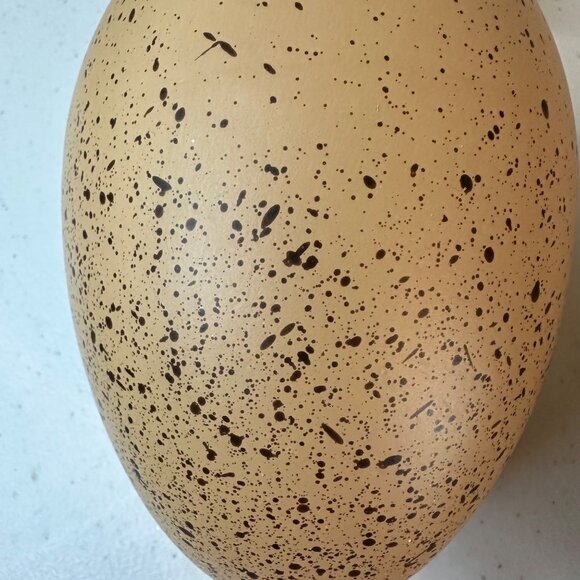 Speckled Easter Eggs Large Light Brown Easter Egg Decorations Qty 2 Springtime - Picture 5 of 7